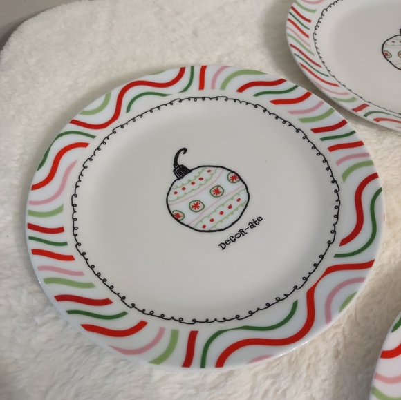 4 Dessert Plates "8" Decor-ate Porcelain by C.R.Gibson - Picture 6 of 9